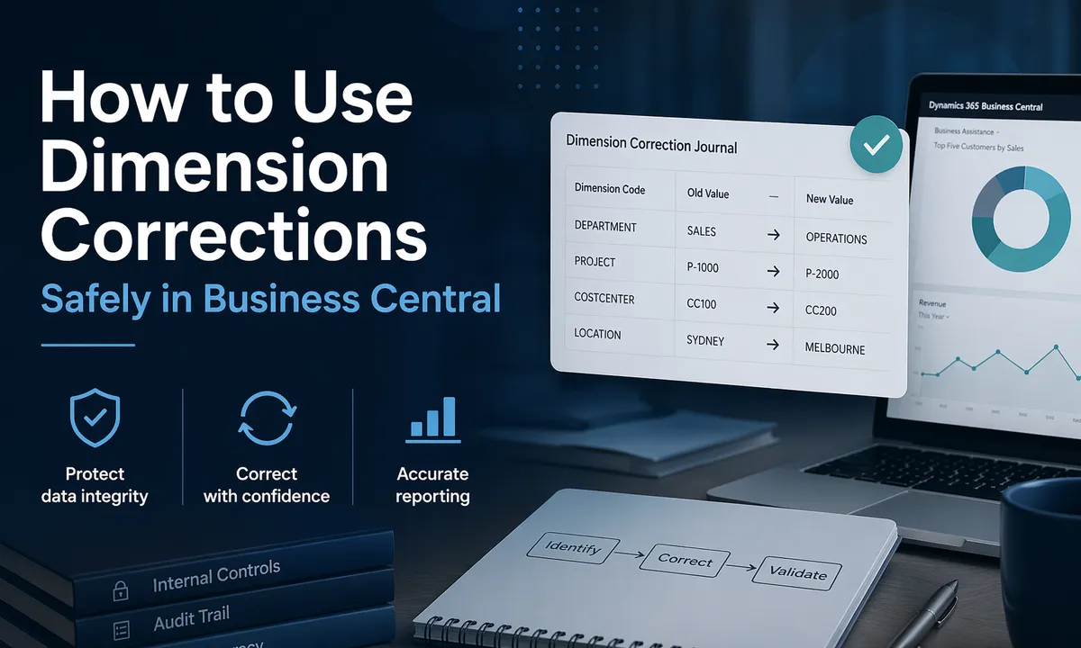 How to Use Dimension Corrections Safely in Business Central