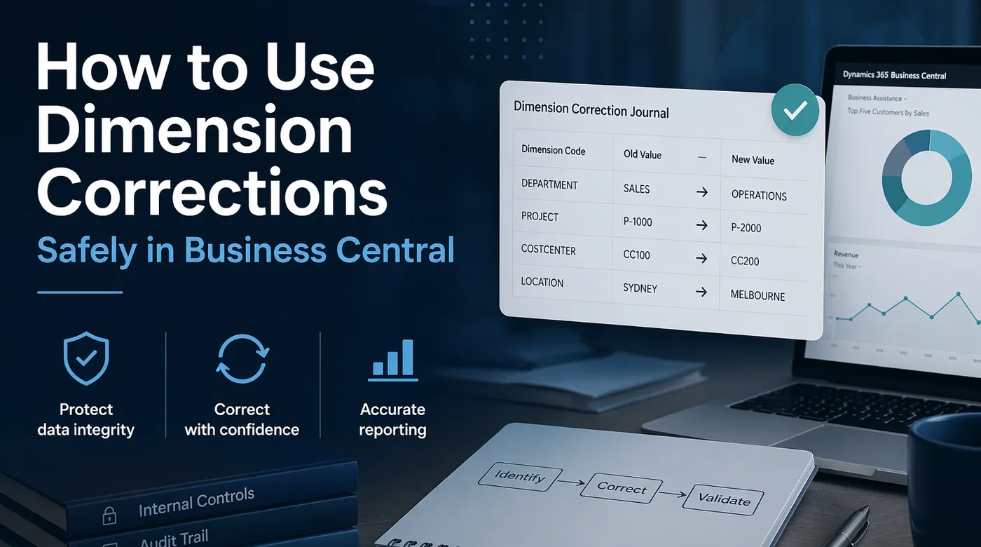 How to Use Dimension Corrections Safely in Business Central